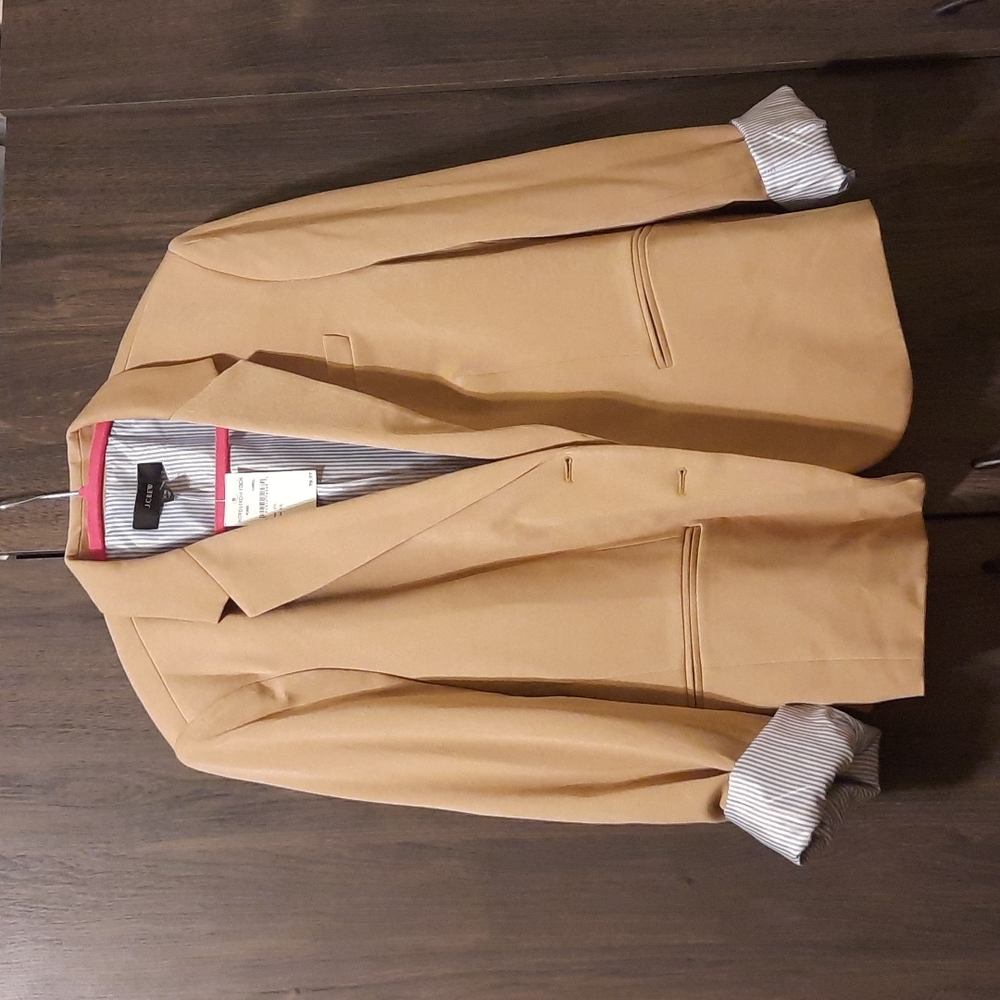 NWT Camel J. Crew lined blazer